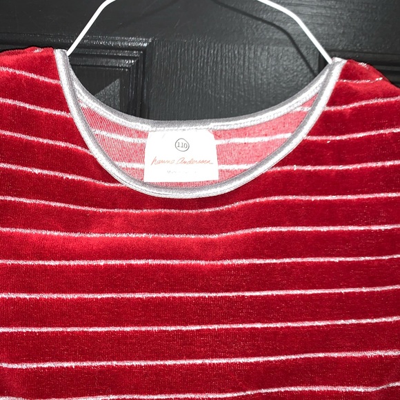 Hanna Andersson velour sparkle ruffle  HOLIDAY - Picture 3 of 4